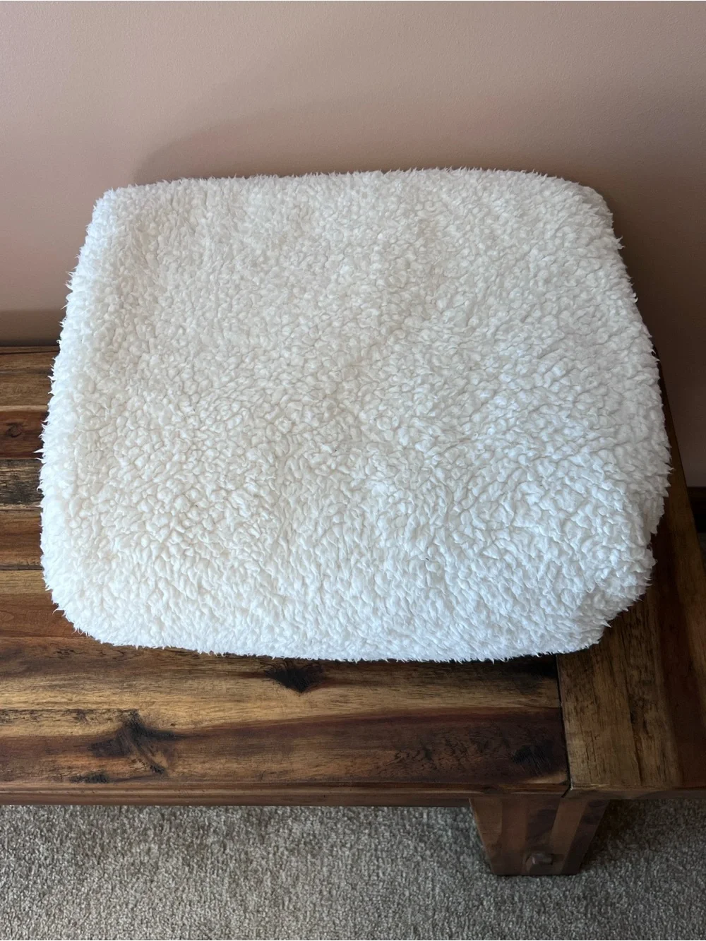 Pottery Barn Plush Sherpa Throw Blanket- Cream